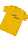 Stitched Denim logo tee